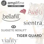 Tiger Aesthetics - Logos of Products - Amplifine Aveli Bellafill Sientra Silhouette Instalift Tiger Guard Viality
